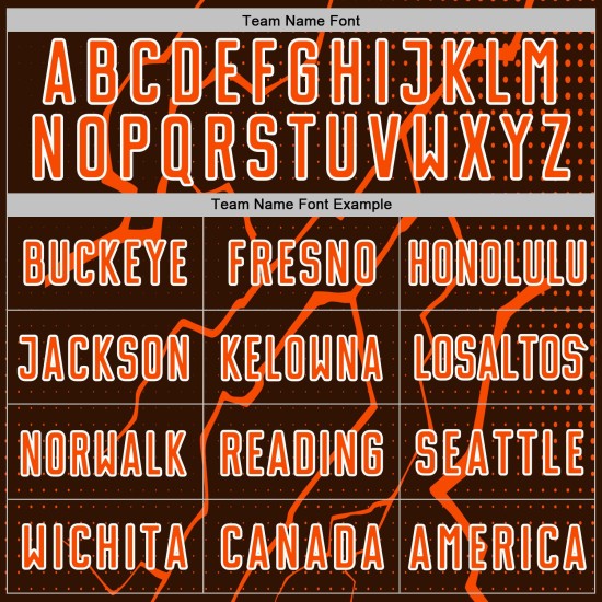 Soccer Brown Sublimation Lightning Jersey Custom Orange-White Uniform Sports Soccer Brown Sublimation Lightning Jersey Custom Orange-White Uniform Sports