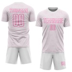 Jersey Soccer Uniform Custom White Shape Geometric Sublimation Sports Pink