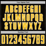 Geometric Custom Uniform Sublimation Soccer Jersey Shape Gold-White Black Sports