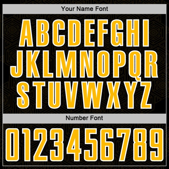 Geometric Custom Uniform Sublimation Soccer Jersey Shape Gold-White Black Sports