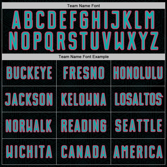 Sublimation Sports Geometric Soccer Jersey Uniform Black Shape Pink Custom Aqua-Neon Sublimation Sports Geometric Soccer Jersey Uniform Black Shape Pink Custom Aqua-Neon