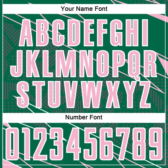 Uniform Sports Soccer Kelly Lines Sublimation Jersey Light Green Custom Pink-White Uniform Sports Soccer Kelly Lines Sublimation Jersey Light Green Custom Pink-White