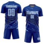Blue-White Royal Uniform Sports Jersey Light Custom Lines Sublimation Soccer Blue-White Royal Uniform Sports Jersey Light Custom Lines Sublimation Soccer