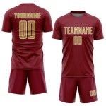 Jersey Custom Uniform Crimson Gold-White Soccer Sublimation Old Sports Geometric Shape Jersey Custom Uniform Crimson Gold-White Soccer Sublimation Old Sports Geometric Shape