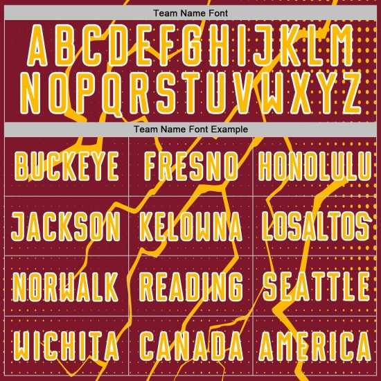 Gold-White Custom Sports Soccer Uniform Crimson Jersey Sublimation Lightning Gold-White Custom Sports Soccer Uniform Crimson Jersey Sublimation Lightning